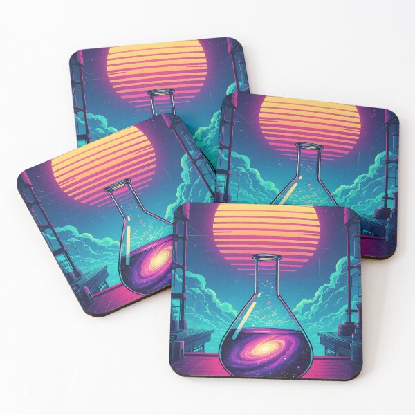 Item preview, Cosmic rays in Conical Flask retro futuristic  designed and sold by SoulGraphixx.