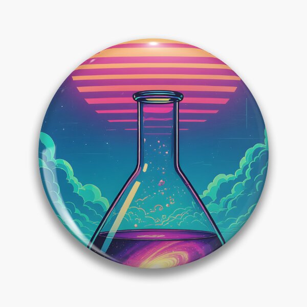 Item preview, Cosmic rays in Conical Flask retro futuristic  designed and sold by SoulGraphixx.
