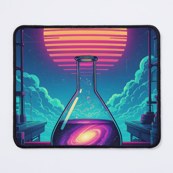 Item preview, Cosmic rays in Conical Flask retro futuristic designed and sold by SoulGraphixx.