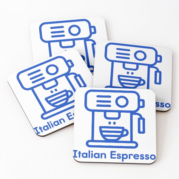 Item preview, Italian Espresso Machine Icon Minimal Blue Line Illustration designed and sold by BobaBunny76.