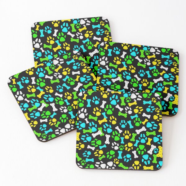 Item preview, Paws and Bones Print Neon Pet Fun designed and sold by NotEqualOfficial.