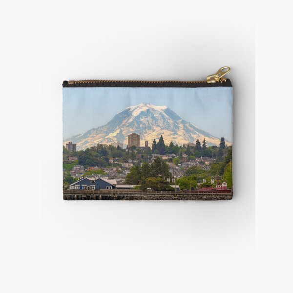 Item preview, Mount Rainier over the city of Tacoma Washington waterfront on a clear blue sky sunny day designed and sold by davidgnsx1.