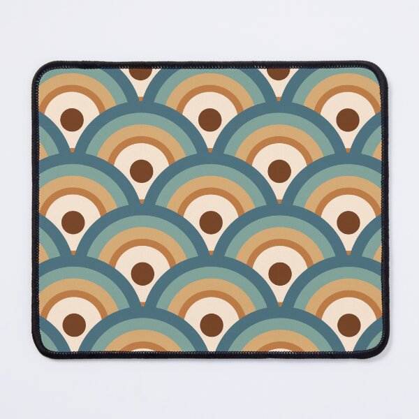 Item preview, Retro Geometric Gradient Pattern - Blue, chocolate brown and beige designed and sold by JMgraphic.