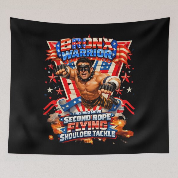Item preview, Bronx Warrior AKA Robbie Idol 1.0 Finishing Move Second Rope Flying Shoulder Tackle designed and sold by DTSA.