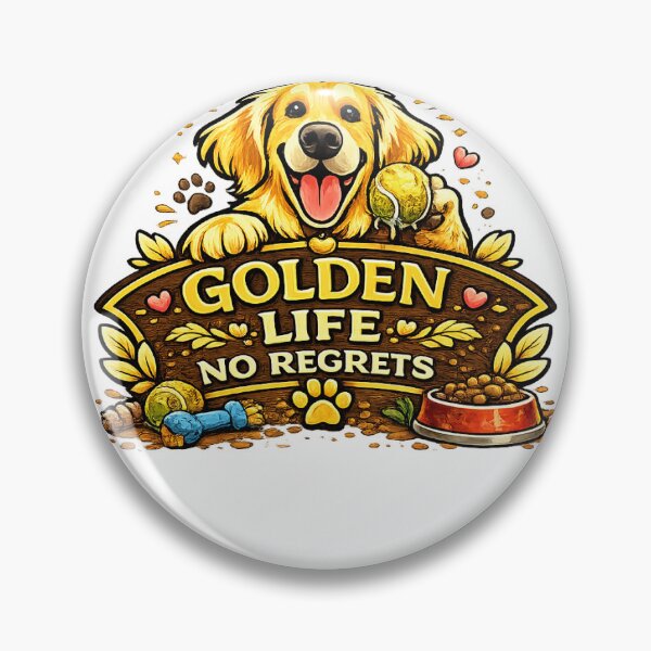 Item preview, Golden Life No Regrets Golden Retriever Gift designed and sold by WildVista.