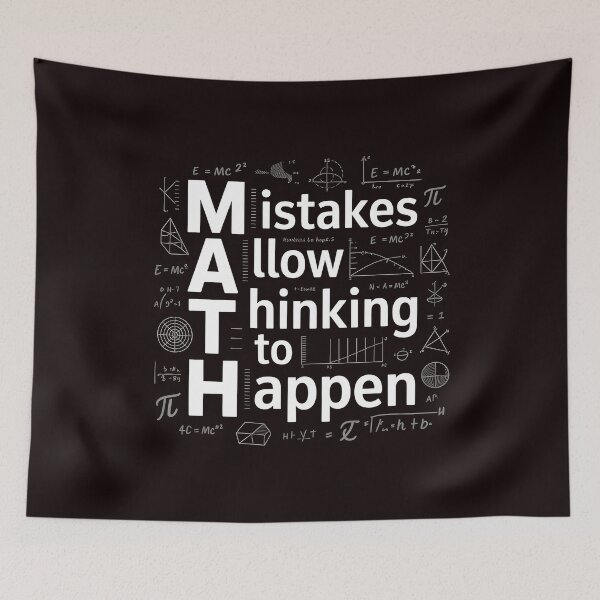 Item preview, Math Mistakes Allow Thinking To Happen – Math Teacher Inspirational Quote designed and sold by Redgiant87x.