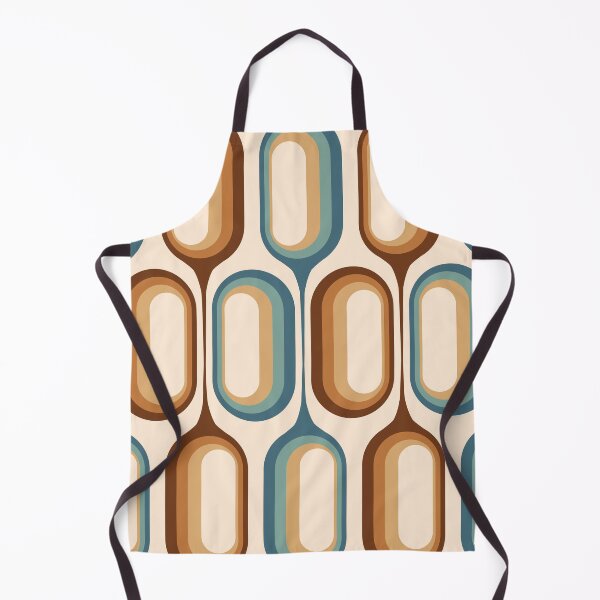 Item preview, Mid Century Modern Retro 70s - Blue, chocolate browns, beige designed and sold by JMgraphic.