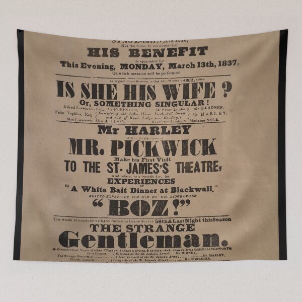 Item preview, Vintage 19th Century Poster Charles Dickens designed and sold by KALEIDOSCOPE UK.