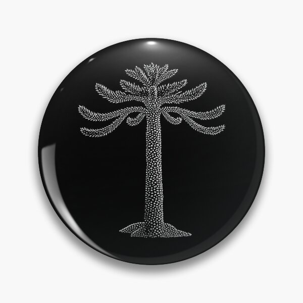 Item preview, Araucaria Araucana (Monkey Puzzle Tree) Botanical Dot Art designed and sold by ConcienciaEco.