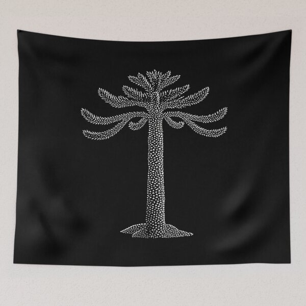 Item preview, Araucaria Araucana (Monkey Puzzle Tree) Botanical Dot Art designed and sold by ConcienciaEco.