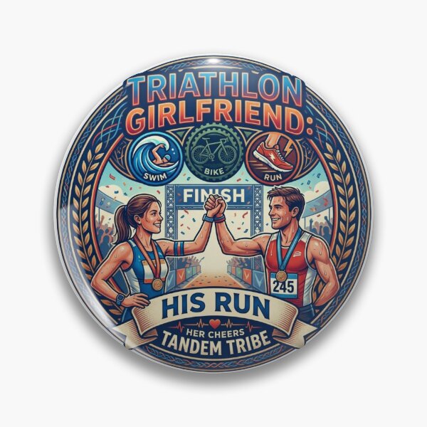 Item preview, Triathlon Girlfriend: Swim Bike His Run – Finisher Support Tribe designed and sold by RDproject.