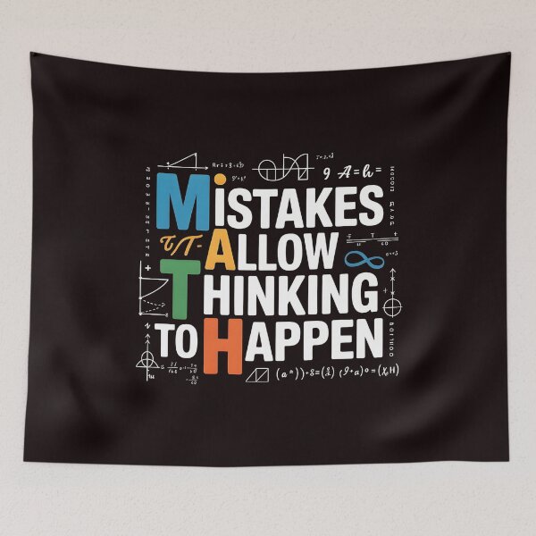 Item preview, Math Mistakes Allow Thinking To Happen – Funny Math Quote For Teachers designed and sold by Redgiant87x.
