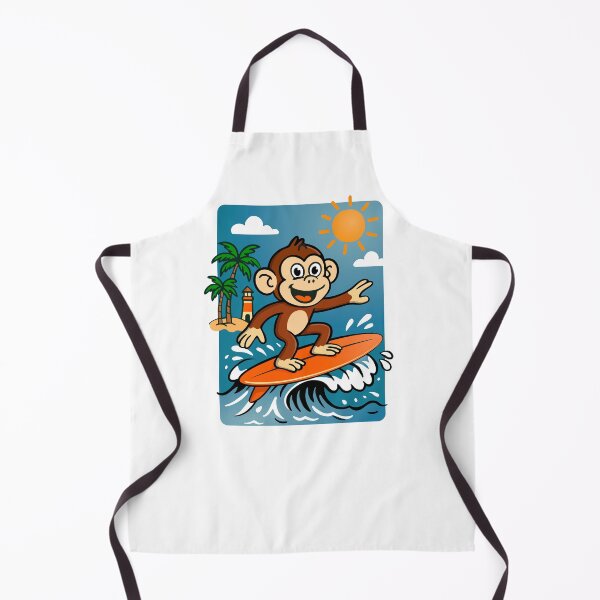 Item preview, Catch the waves with this surfing cartoon style Monkey designed and sold by Stef Ringoot, cartoons and illustrations.