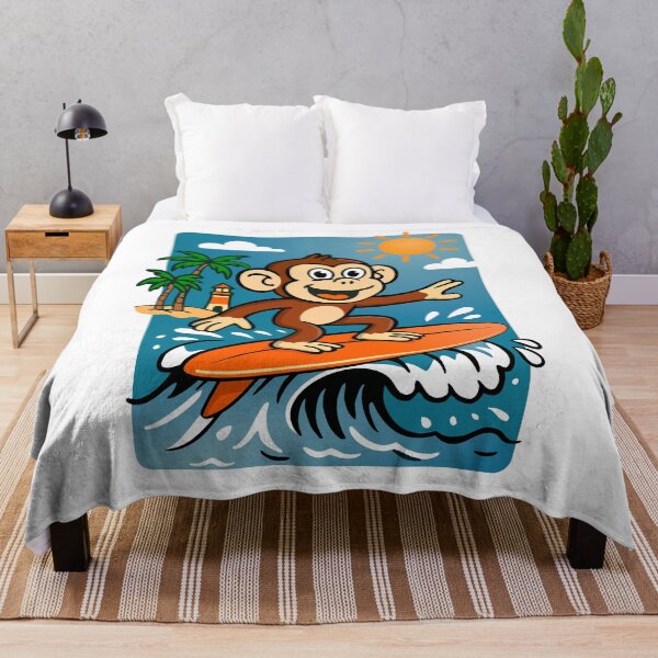 Item preview, Catch the waves with this surfing cartoon style Monkey designed and sold by Stef Ringoot, cartoons and illustrations.