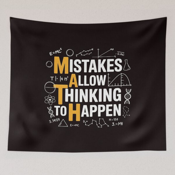 Item preview, Math Mistakes Allow Thinking To Happen – Funny Math Saying Classroom Design designed and sold by Redgiant87x.