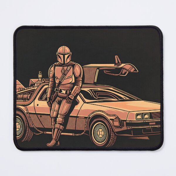 Item preview, The Mandalorian Time Traveler – Retro Sci-Fi Mashup Poster designed and sold by THELOREAN.