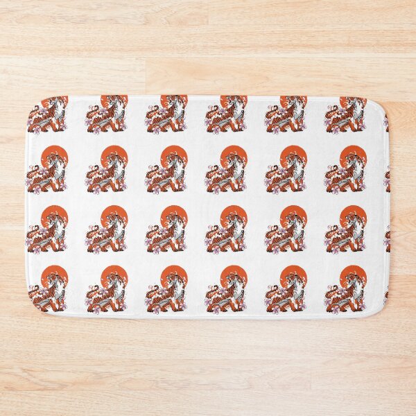 Item preview, Powerful Japanese Tiger Illustration with Sakura Flowers designed and sold by LittleSmileArt.