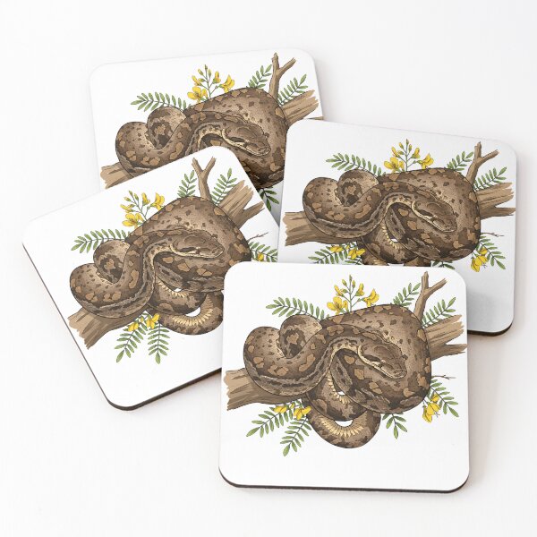 Item preview, African Rock Python with Yellow Blossoms designed and sold by BirdsnStuff.