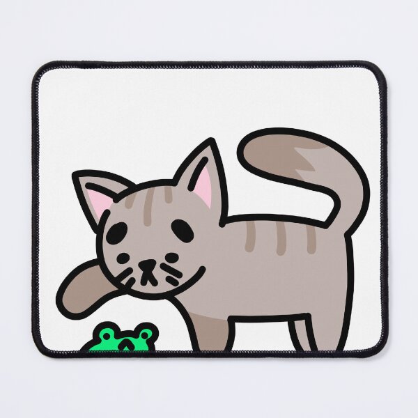 Item preview, Cat with Frog_Brown designed and sold by CalmSketch Art.