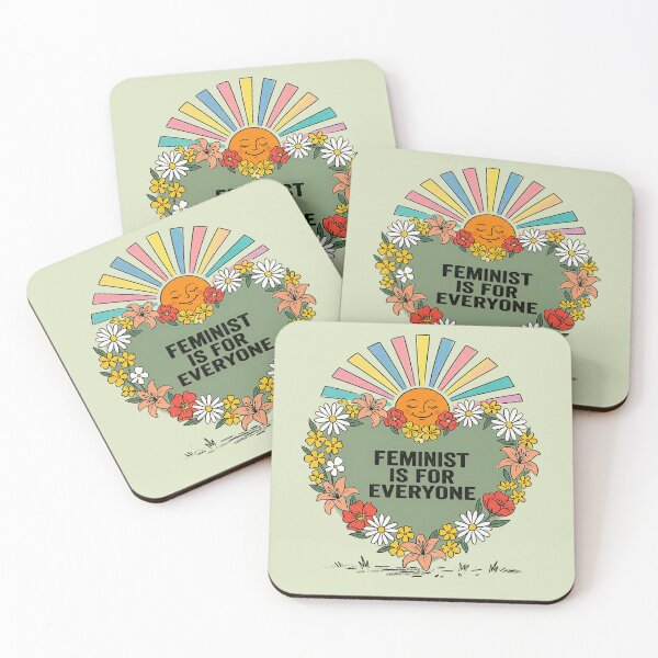 Item preview,  Feminism Is For Everyone Groovy Floral Print  designed and sold by bolimj.