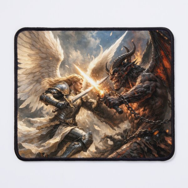 Item preview, Epic Angel vs Demon Battle – Celestial War Between Good and Evil Fantasy Artwork designed and sold by DrakariArt.