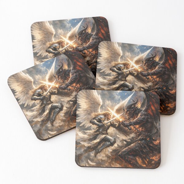 Item preview, Epic Angel vs Demon Battle – Celestial War Between Good and Evil Fantasy Artwork designed and sold by DrakariArt.