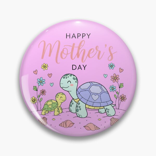 Item preview, Happy Mother’s Day – Mama and Baby Sea Turtle Illustration designed and sold by Sea Gem.