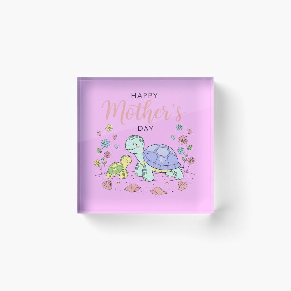 Item preview, Happy Mother’s Day – Mama and Baby Sea Turtle Illustration designed and sold by Sea Gem.