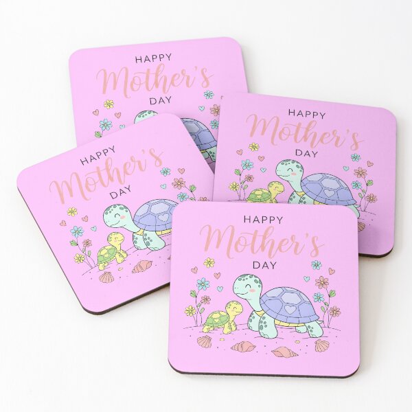 Item preview, Happy Mother’s Day – Mama and Baby Sea Turtle Illustration designed and sold by Sea Gem.