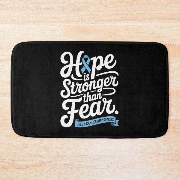 Item preview, Hope Is Stronger Than Fear Colon Cancer Awareness Shirt Blue Ribbon Banner Tee designed and sold by DarylWelsh2024.