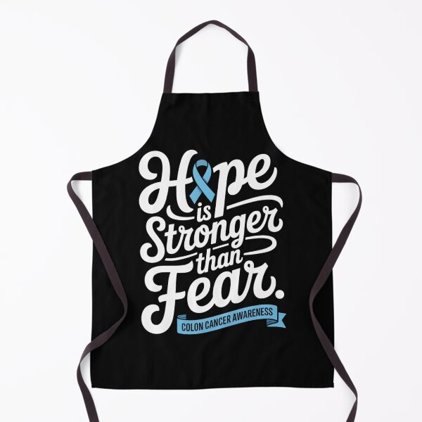 Item preview, Hope Is Stronger Than Fear Colon Cancer Awareness Shirt Blue Ribbon Banner Tee designed and sold by DarylWelsh2024.