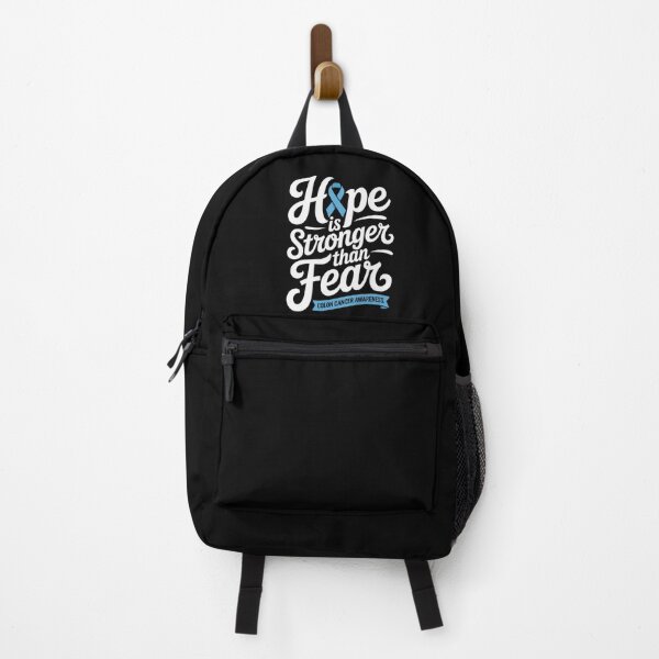 Item preview, Hope Is Stronger Than Fear Colon Cancer Awareness Blue Ribbon Script Shirt designed and sold by DarylWelsh2024.