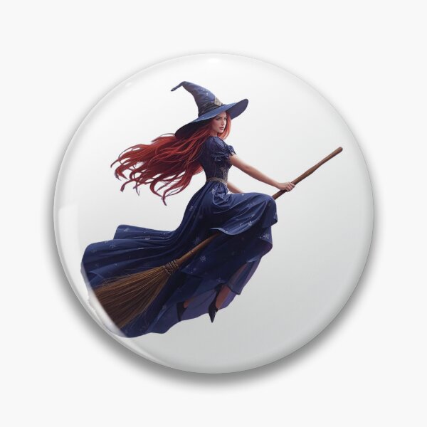 Item preview, Flying Witch on Broom designed and sold by BlondeBalance.