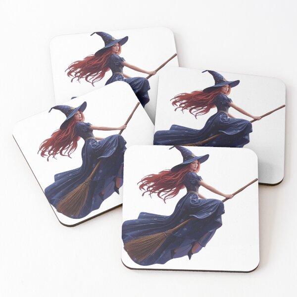 Item preview, Flying Witch on Broom designed and sold by BlondeBalance.
