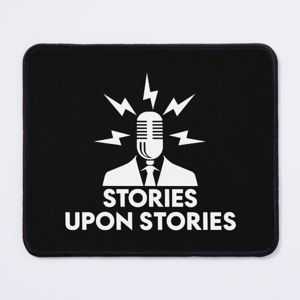 Item preview, STORIES UPON STORIES LOGO STACK (WHITE) designed and sold by STORIESUPONPOD.