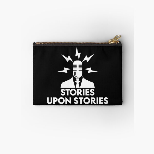 Item preview, STORIES UPON STORIES LOGO STACK (WHITE) designed and sold by STORIESUPONPOD.