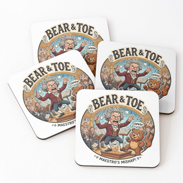 Item preview, Bear & Toe Funny Beethoven Music Pun Cartoon designed and sold by Imaginarium of Chaos falcon88 .