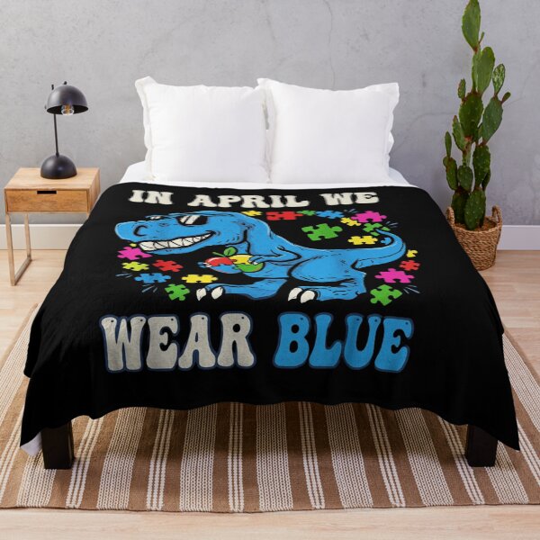 Item preview, In April We Wear Blue Dino designed and sold by DariaOltes.
