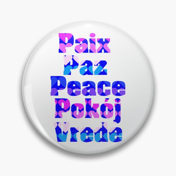 Item preview, Multilingual Peace Typography with Pastel Hearts Peace Paix Paz Pokój Vrede Love and Unity Design designed and sold by ValeriesGallery.