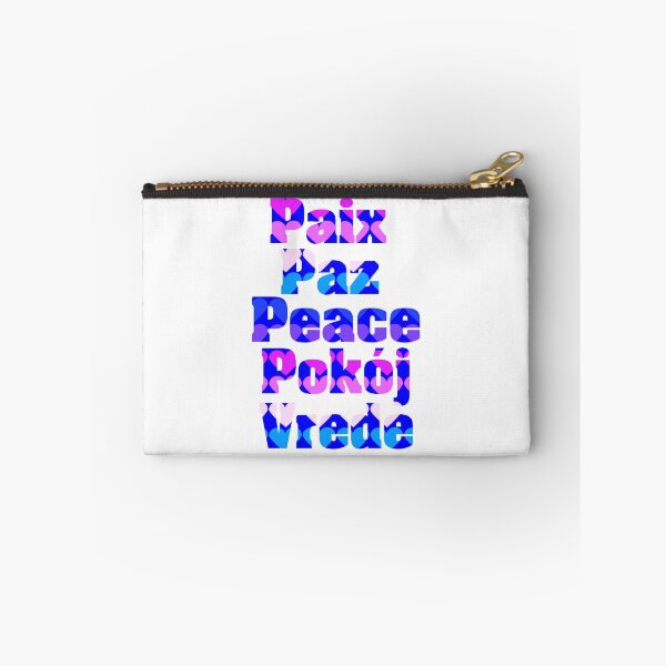 Item preview, Multilingual Peace Typography with Pastel Hearts Peace Paix Paz Pokój Vrede Love and Unity Design designed and sold by ValeriesGallery.