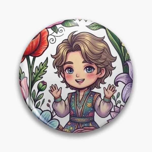 Item preview, Flowers and a cute boy. designed and sold by PP&RAINBOW SHOP.