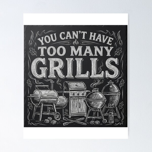 Item preview, Too Many Grills BBQ designed and sold by DariaOltes.