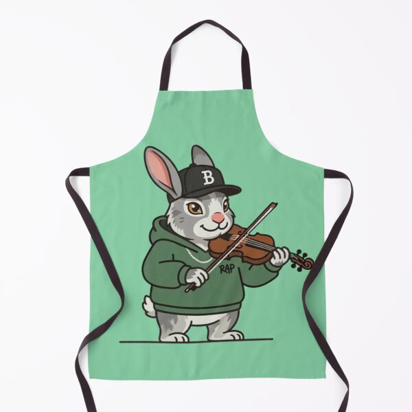 Item preview, Rap Bunny Violin Player – Whimsical Urban Music Design designed and sold by Dogandesighn.