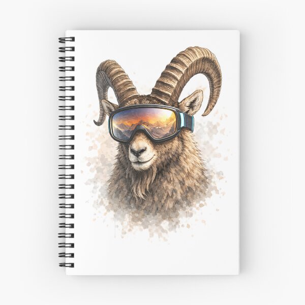 Item preview, Capricorn wearing ski goggles, fun alpine design designed and sold by giachem99.