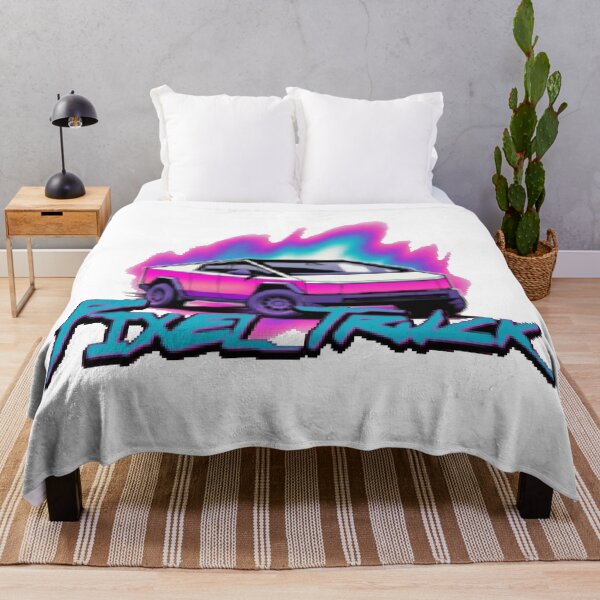 Item preview, Synthwave Pixel Cybertruck 80s Neon designed and sold by Heaton-B-Design.