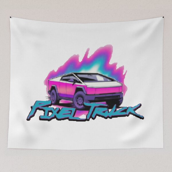 Item preview, Synthwave Pixel Cybertruck 80s Neon designed and sold by Heaton-B-Design.