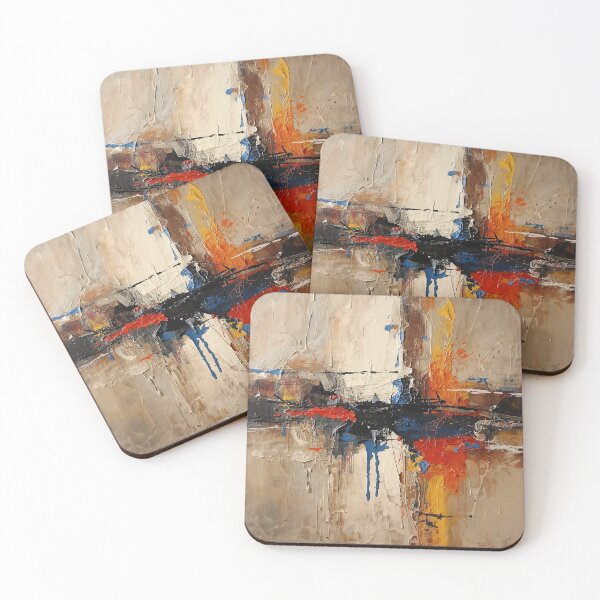 Item preview, Abstract Expressionism No. 21: Energetic Drips and Earthy Tones - Mid Century Modern Art designed and sold by Mintalize.