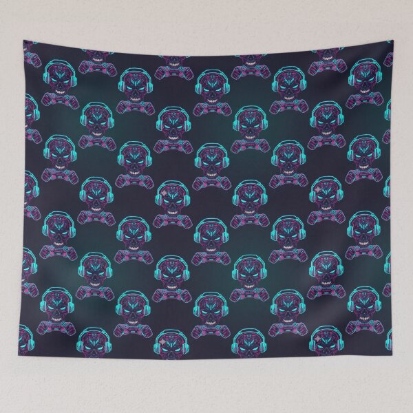 Item preview, Gaming Skull Pattern designed and sold by StickVerse by Owais.