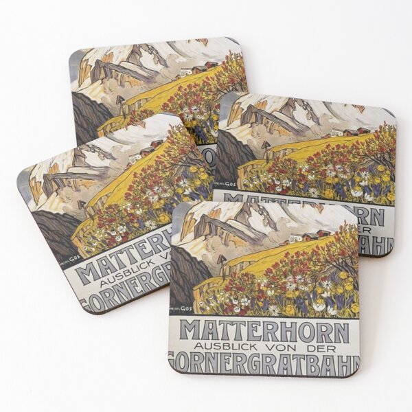 Item preview, Zermatt Matterhorn Switzerland Vintage Poster Climbing designed and sold by KALEIDOSCOPE UK.