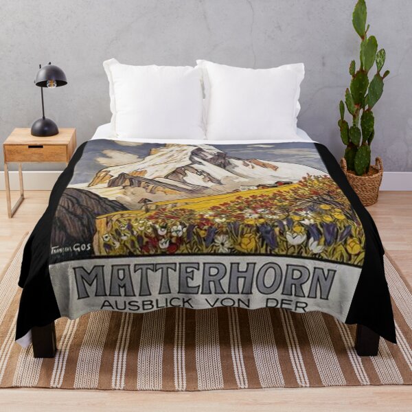 Item preview, Zermatt Matterhorn Switzerland Vintage Poster Climbing designed and sold by KALEIDOSCOPE UK.